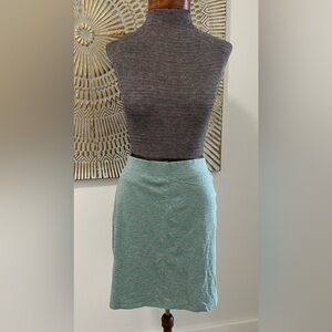 Toad & Co Teal Skirt Medium -Sustainable Travel Casual Soft Stretch